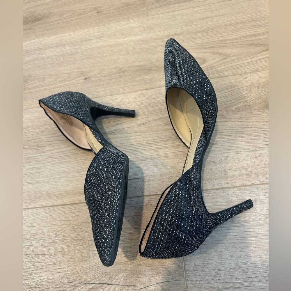 Sam Edelman Circus High Heel Stiletto Sparkle Black Tatianna Shoes Size 10 - Picture 2 of 9